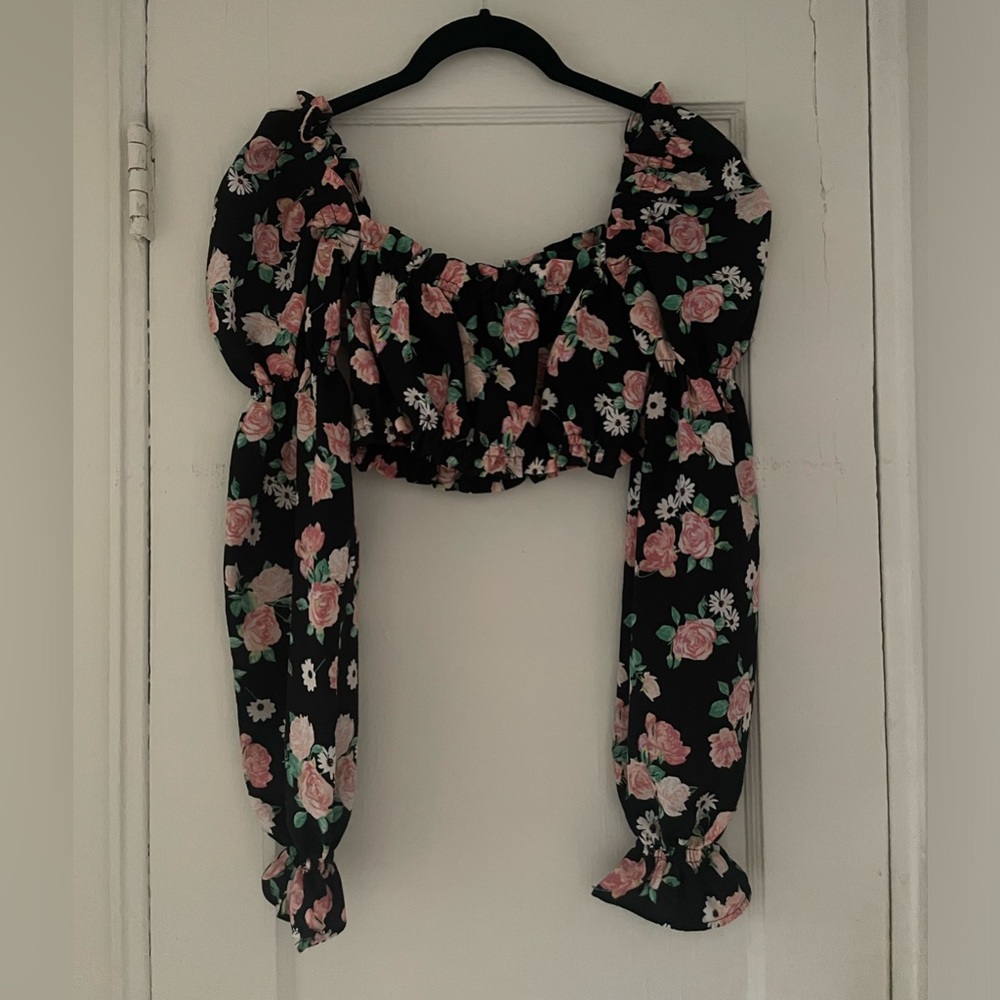 H&M Floral Cropped Top